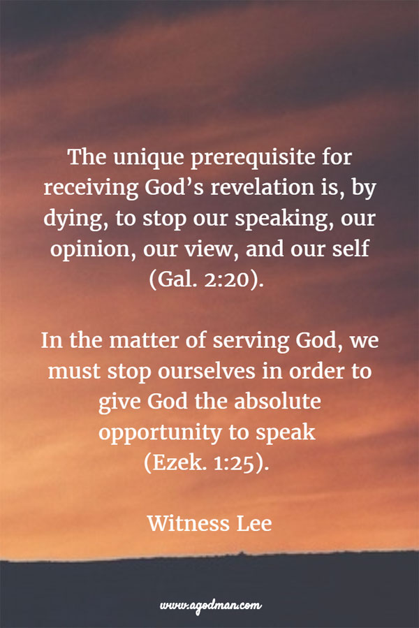 God Wants only our Cooperation: we need to Stop Ourselves and Let God Speak
